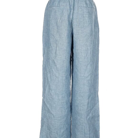 Athleta Retreat Linen Wide Leg Pants -- light blue -- sz 18 - Picture 2 of 9
